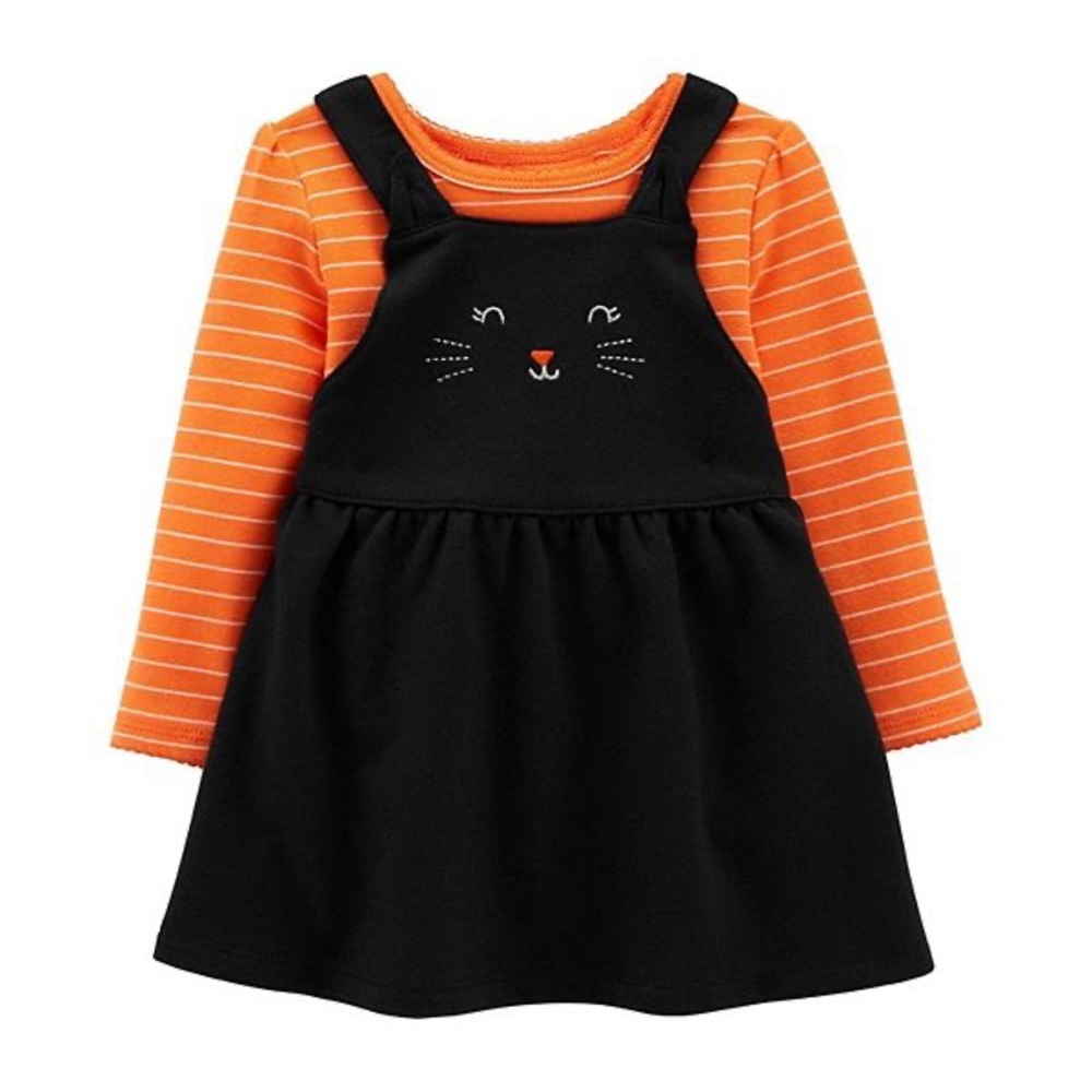 Halloween Carter’s 2 piece cat dress and onesie 6M